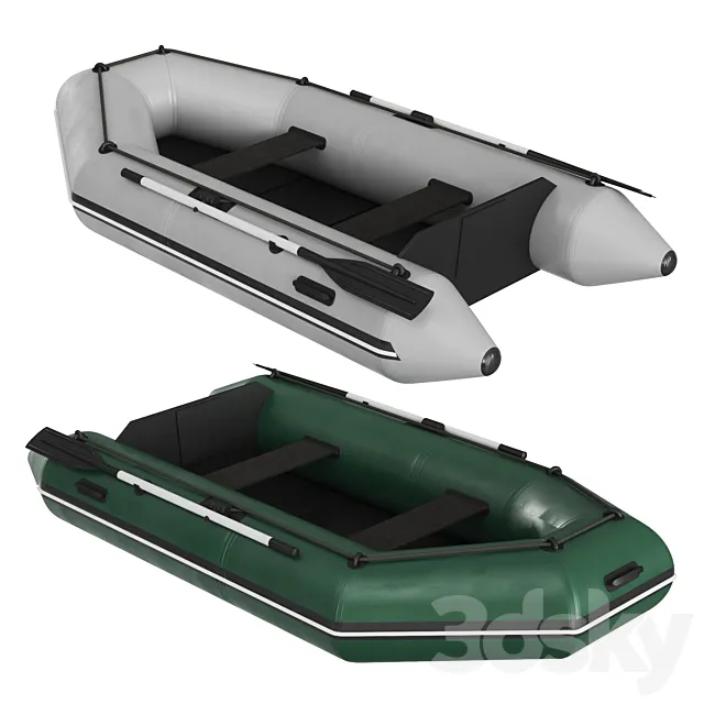 Inflatable boat 3D Model