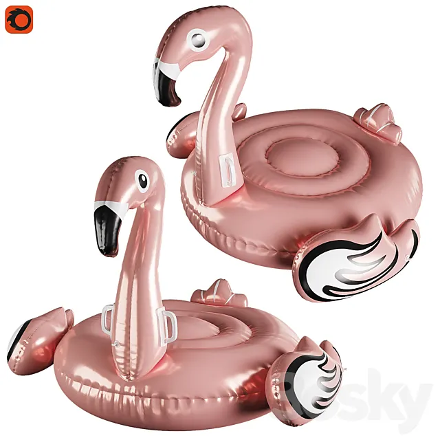 Inflatable flamingo circle 3DModel