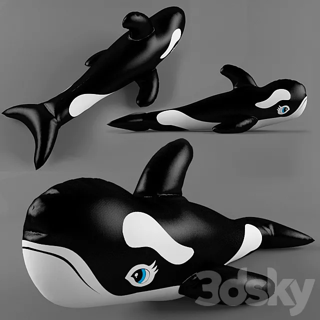 Inflatable killer whale 3D Model Inflatable killer whale 3D Model