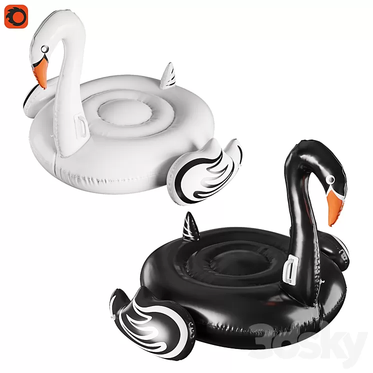 Inflatable swan circle 3D Model