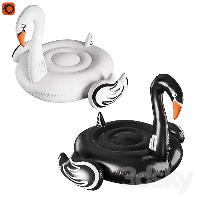 Inflatable swan circle 3DModel