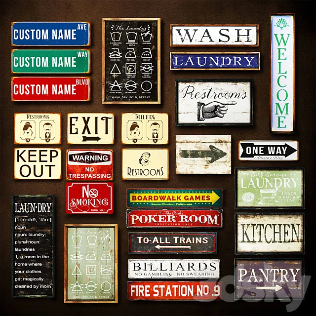 Information boards 3DModel Information boards 3DModel