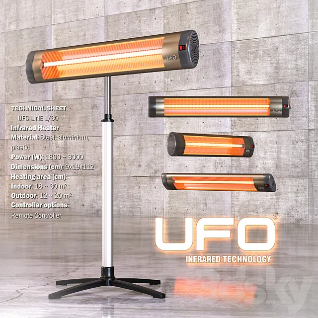 Infrared heater UFO LINE L _ 30 3D Model
