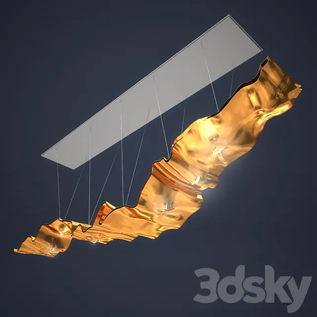 Ingo Maurer Golden Ribbon 3D Model Ingo Maurer Golden Ribbon 3D Model