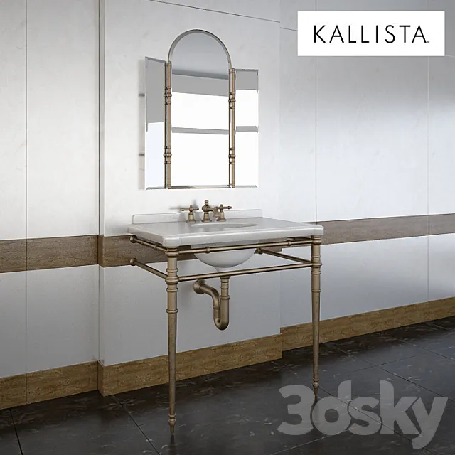 INIGO BY MICHAEL S SMITH CONSOLE TABLE LEGS WITH TOWEL BAR 3D Model INIGO BY MICHAEL S SMITH CONSOLE TABLE LEGS WITH TOWEL BAR 3D Model