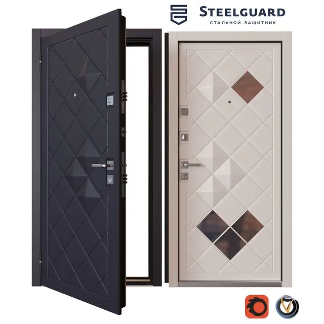 Input metal door SteelGuard Luxor 3D Model