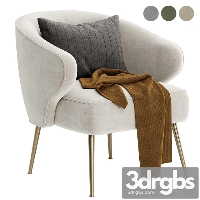 Insignares Upholstered Accent Chair 3D Model Download