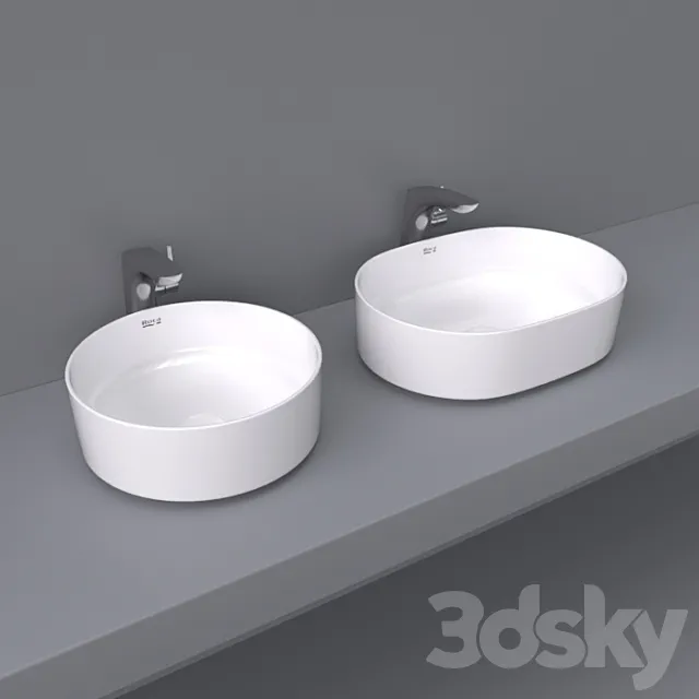 Inspira by Roca over wash basin 50×37 and 37×37 round 3D Model