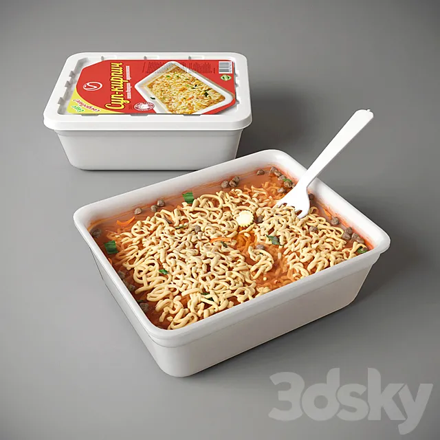 Instant noodles 3D Model Instant noodles 3D Model