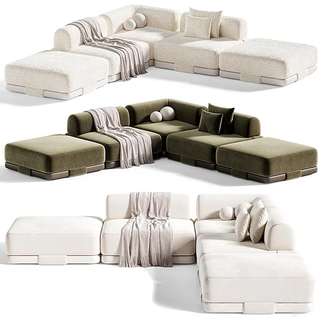 INSULA modular Sofa 02 By Kettal 3D Model