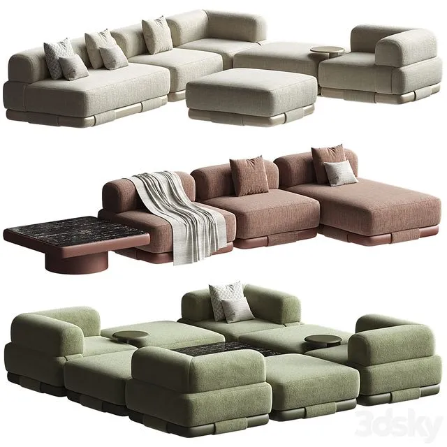 INSULA MODUlLAR Sofa Kettal 3D Model INSULA MODUlLAR Sofa Kettal 3D Model