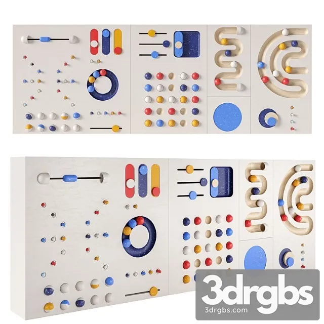 Interactive Game Board Panel for Childrens Room 3D Model Download