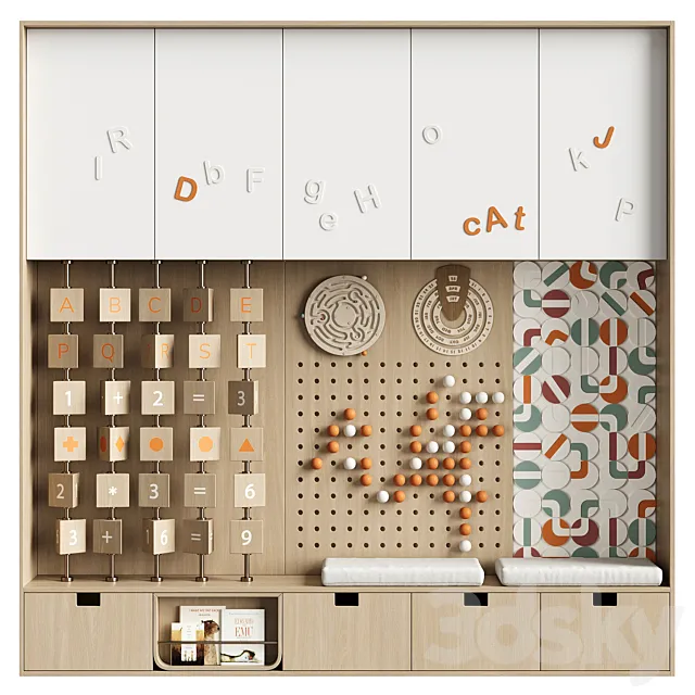 Interactive panel for children room 3D Model