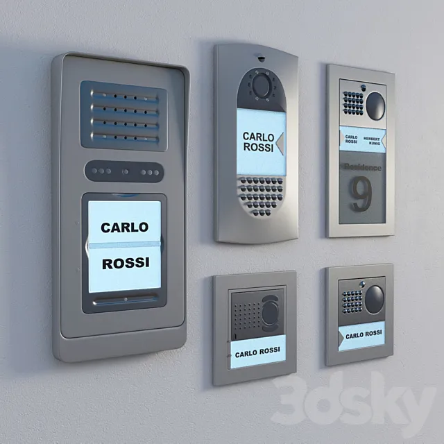 intercom. interphone. entryphone 3DModel intercom. interphone. entryphone 3DModel