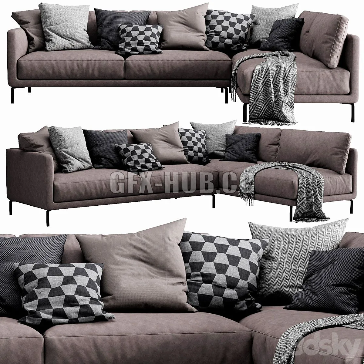 Interface Coco Sectional 4 3D Model
