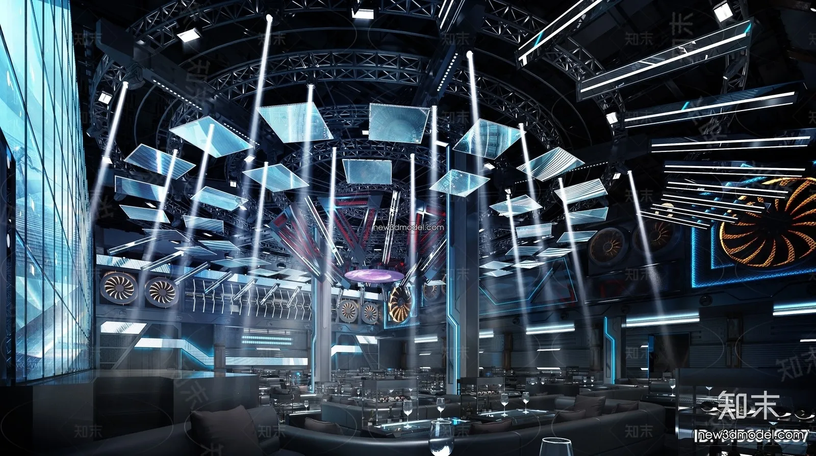 Interior 3D Model of Bar – 3D Blocks – 018 – VRAY