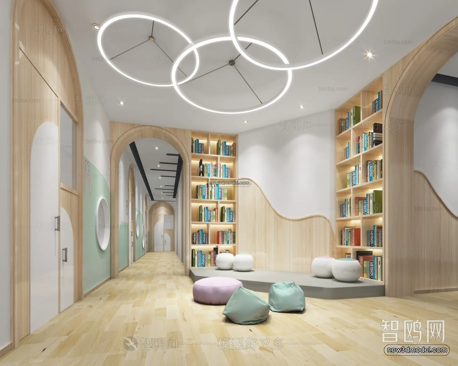 Interior 3D Model of Kindergarten – 3D Scene – 011 – VRAY