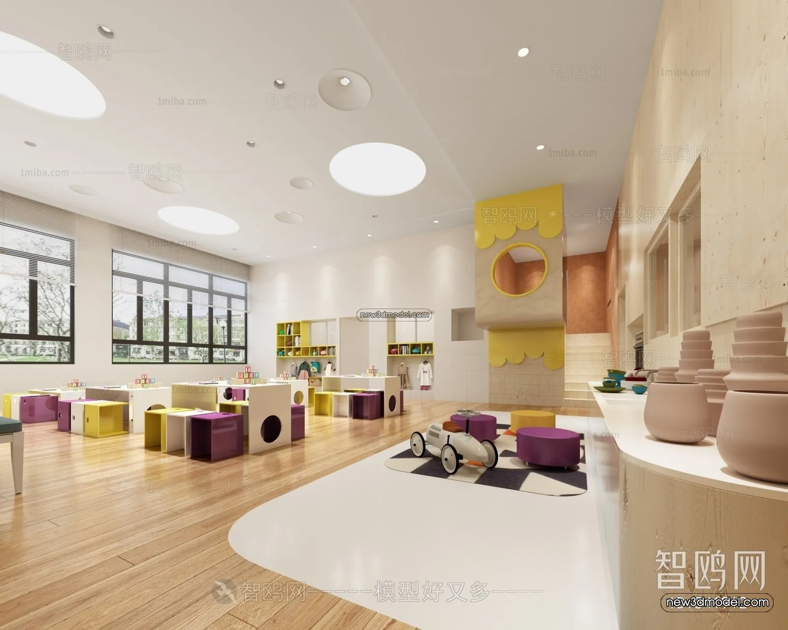 Interior 3D Model of Kindergarten – 3D Scene – 012 – VRAY