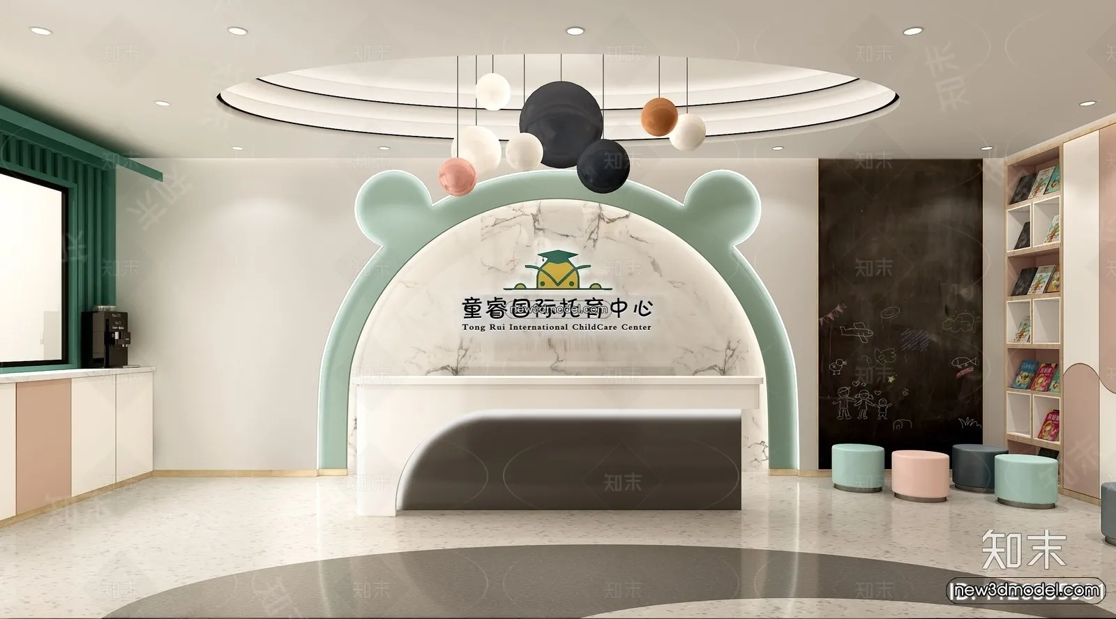 Interior 3D Model of Kindergarten – 3D Scene – 013 – VRAY