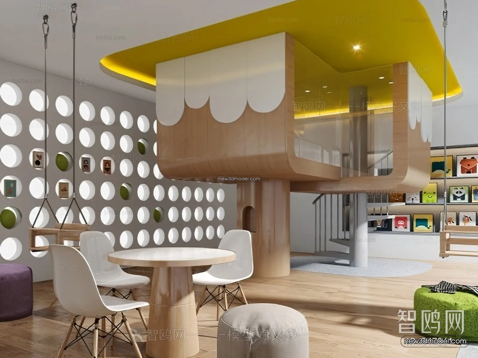 Interior 3D Model of Kindergarten – 3D Scene – 016 – VRAY