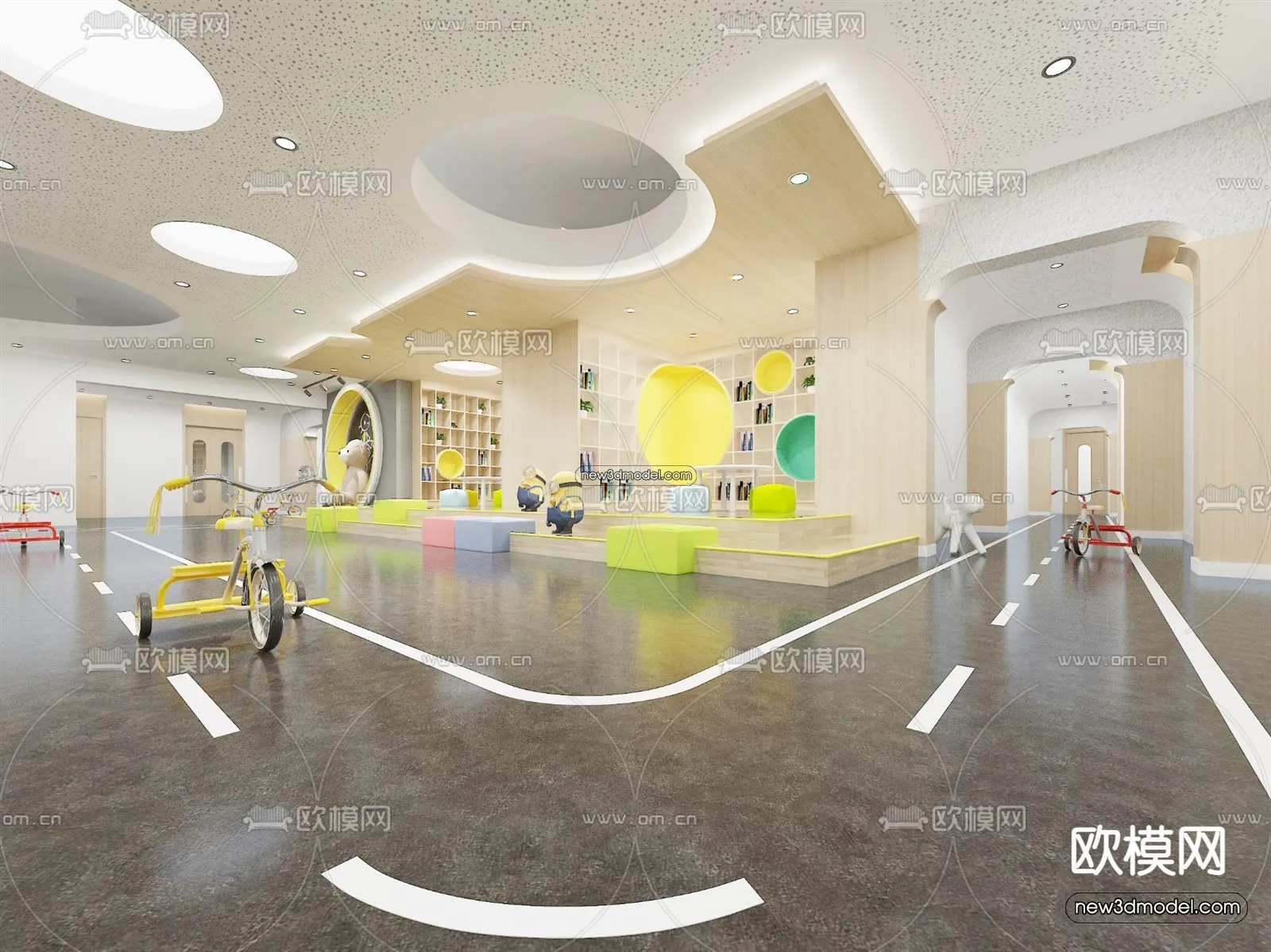 Interior 3D Model of Kindergarten – 3D Scene – 017 – VRAY