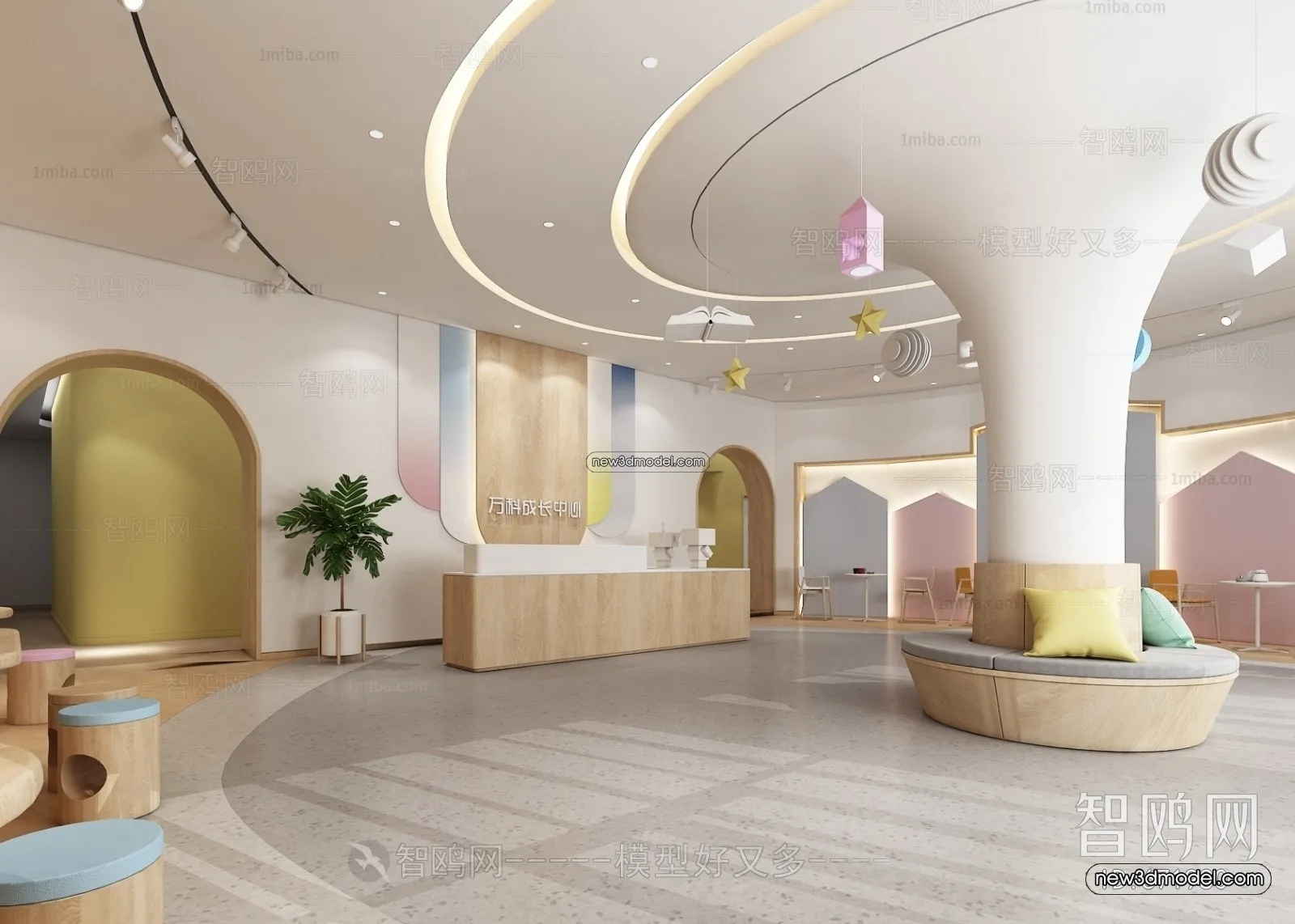 Interior 3D Model of Kindergarten – 3D Scene – 020 – VRAY