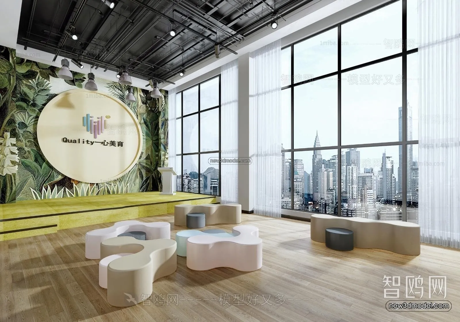 Interior 3D Model of Kindergarten – 3D Scene – 038 – VRAY