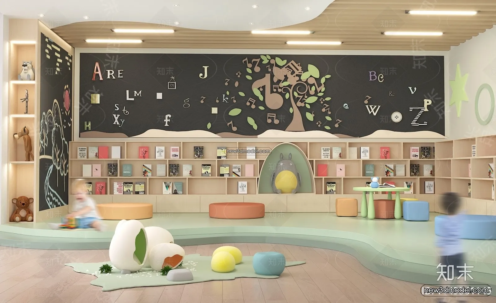 Interior 3D Model of Kindergarten – 3D Scene – 042 – VRAY