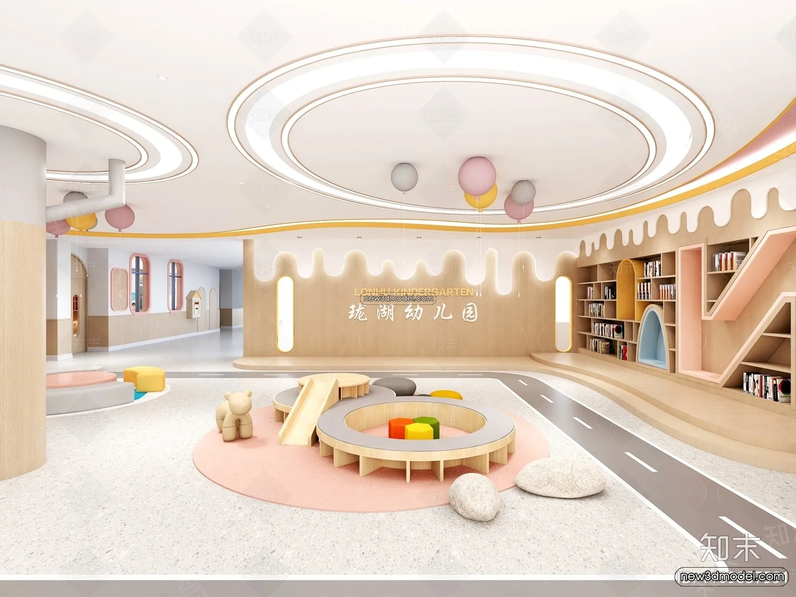 Interior 3D Model of Kindergarten – 3D Scene – 045 – VRAY