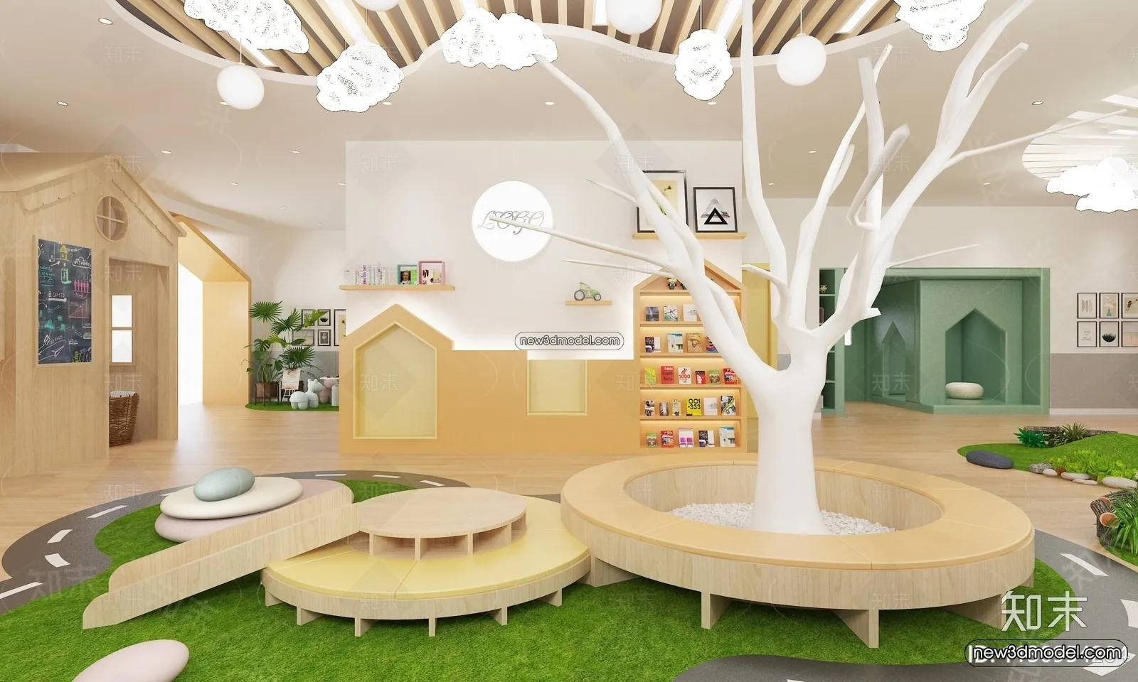 Interior 3D Model of Kindergarten – 3D Scene – 046 – VRAY