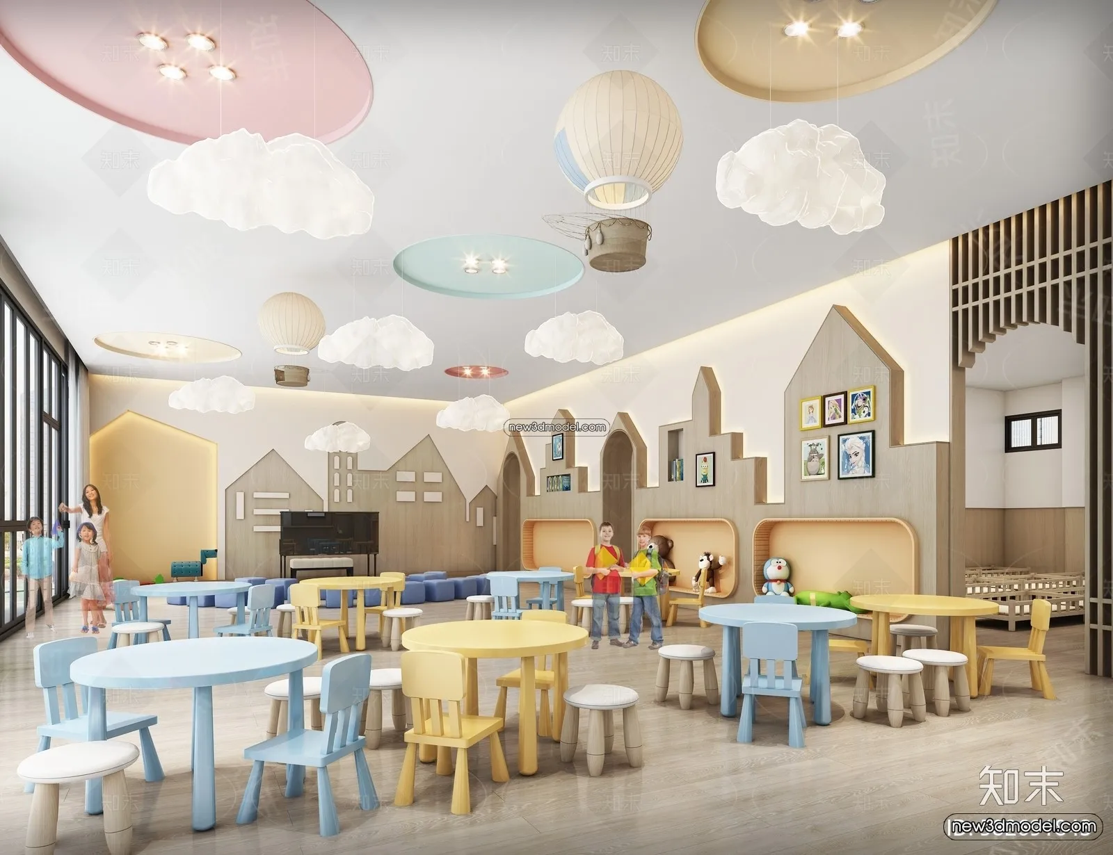 Interior 3D Model of Kindergarten – 3D Scene – 048 – VRAY