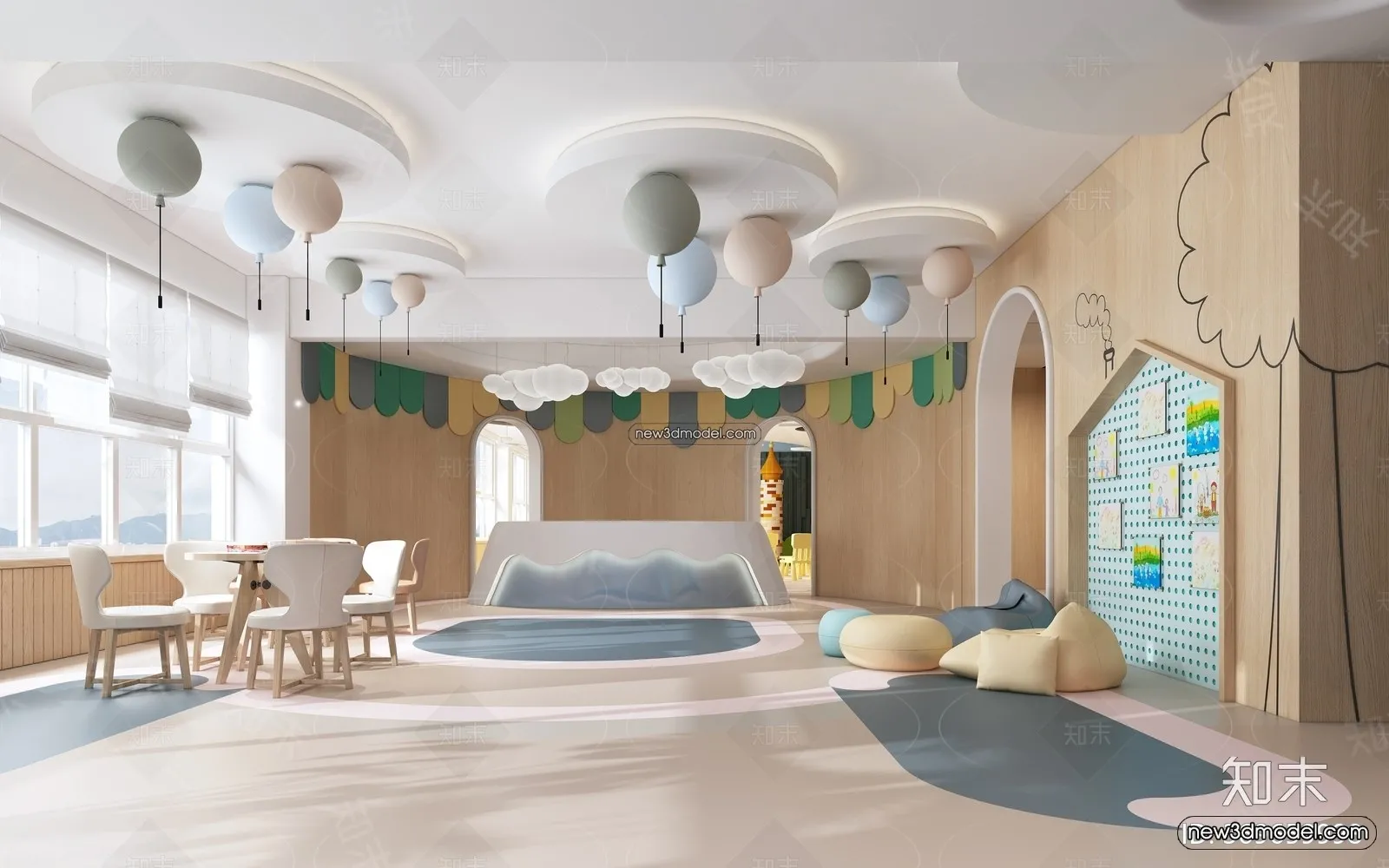 Interior 3D Model of Kindergarten – 3D Scene – 049 – VRAY