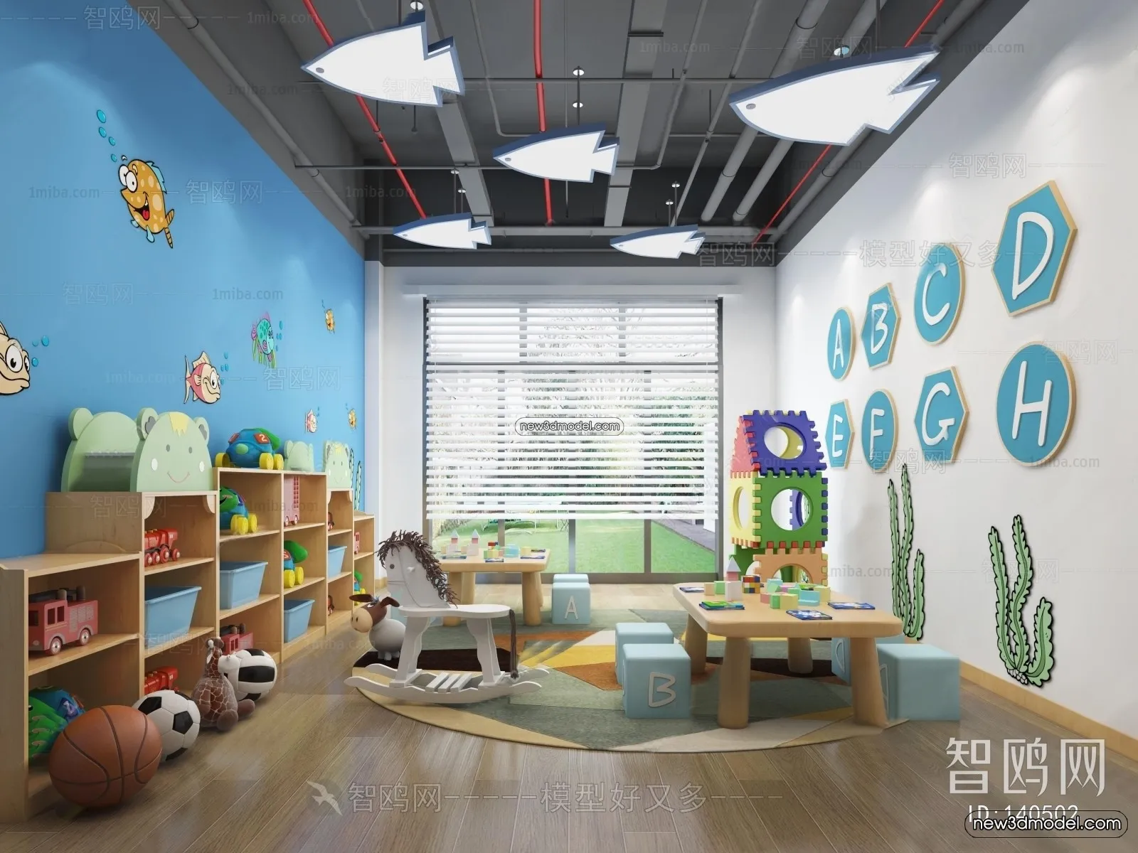 Interior 3D Model of Kindergarten – 3D Scene – 053 – VRAY