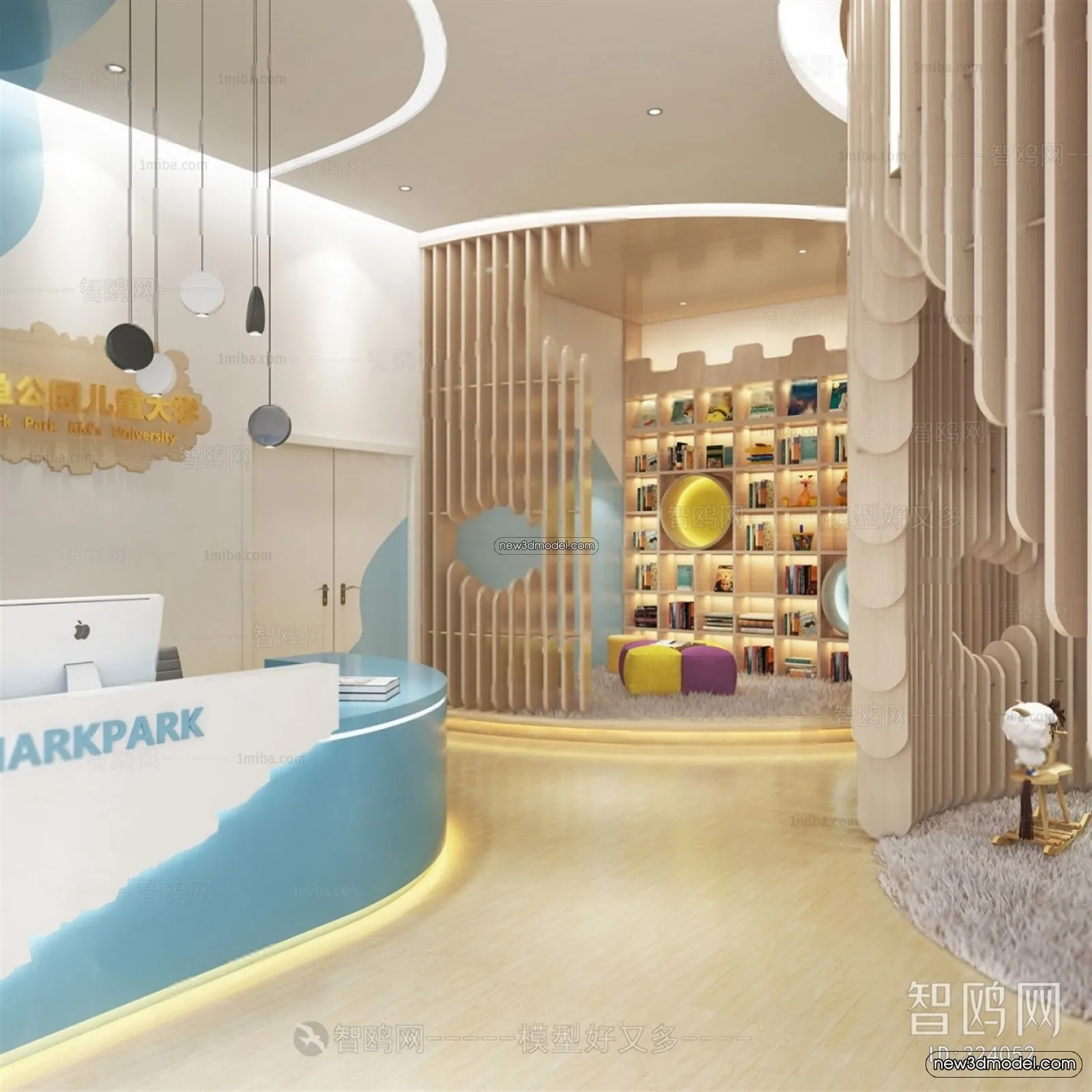 Interior 3D Model of Kindergarten – 3D Scene – 055 – VRAY