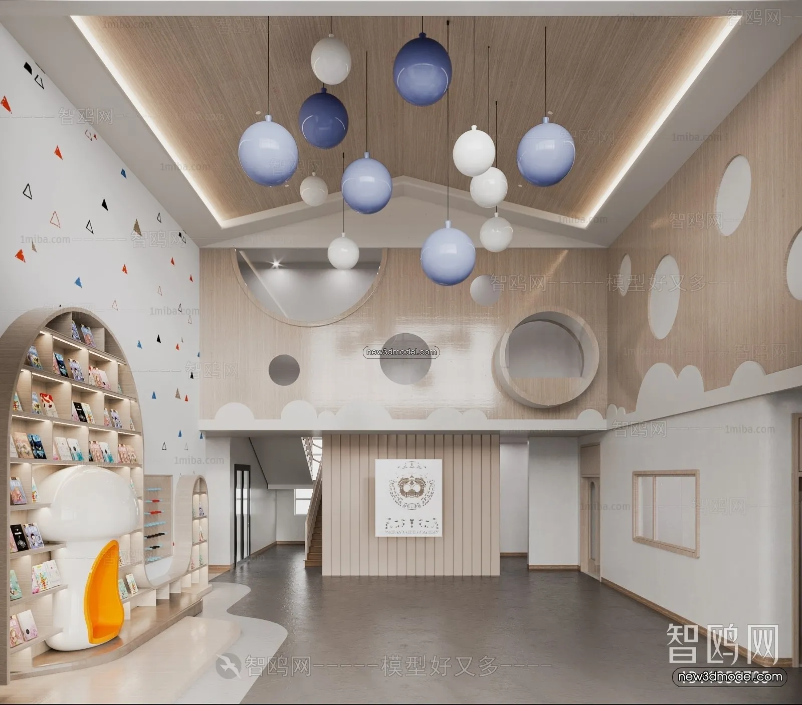 Interior 3D Model of Kindergarten – 3D Scene – 062 – VRAY