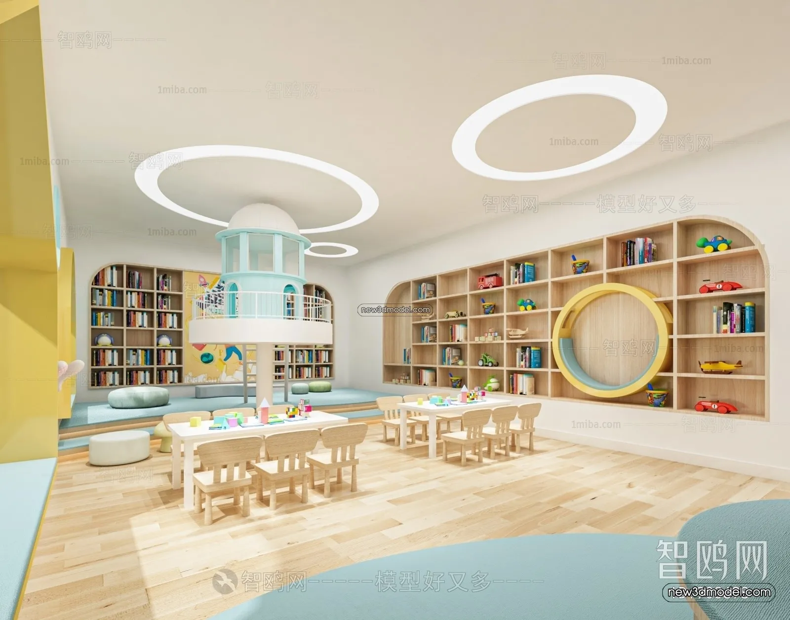 Interior 3D Model of Kindergarten – 3D Scene – 063 – VRAY