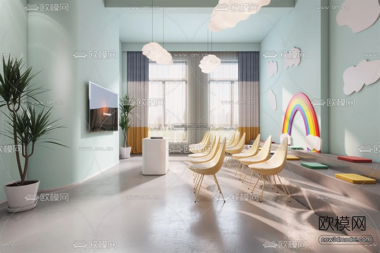 Interior 3D Model of Kindergarten – 3D Scene – 065 – VRAY