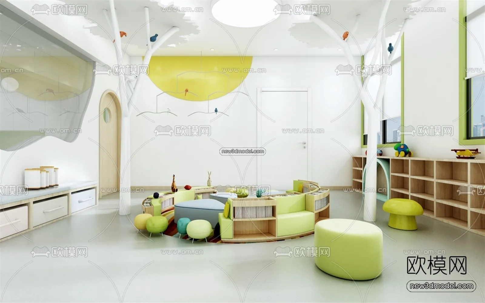 Interior 3D Model of Kindergarten – 3D Scene – 067 – VRAY