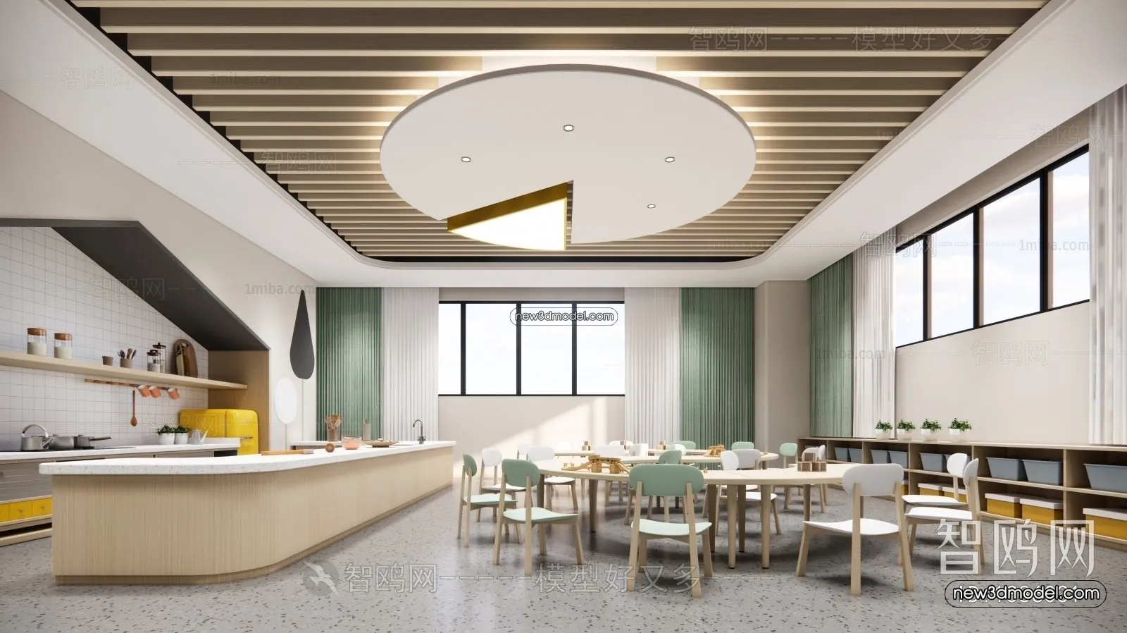 Interior 3D Model of Kindergarten – 3D Scene – 075 – VRAY