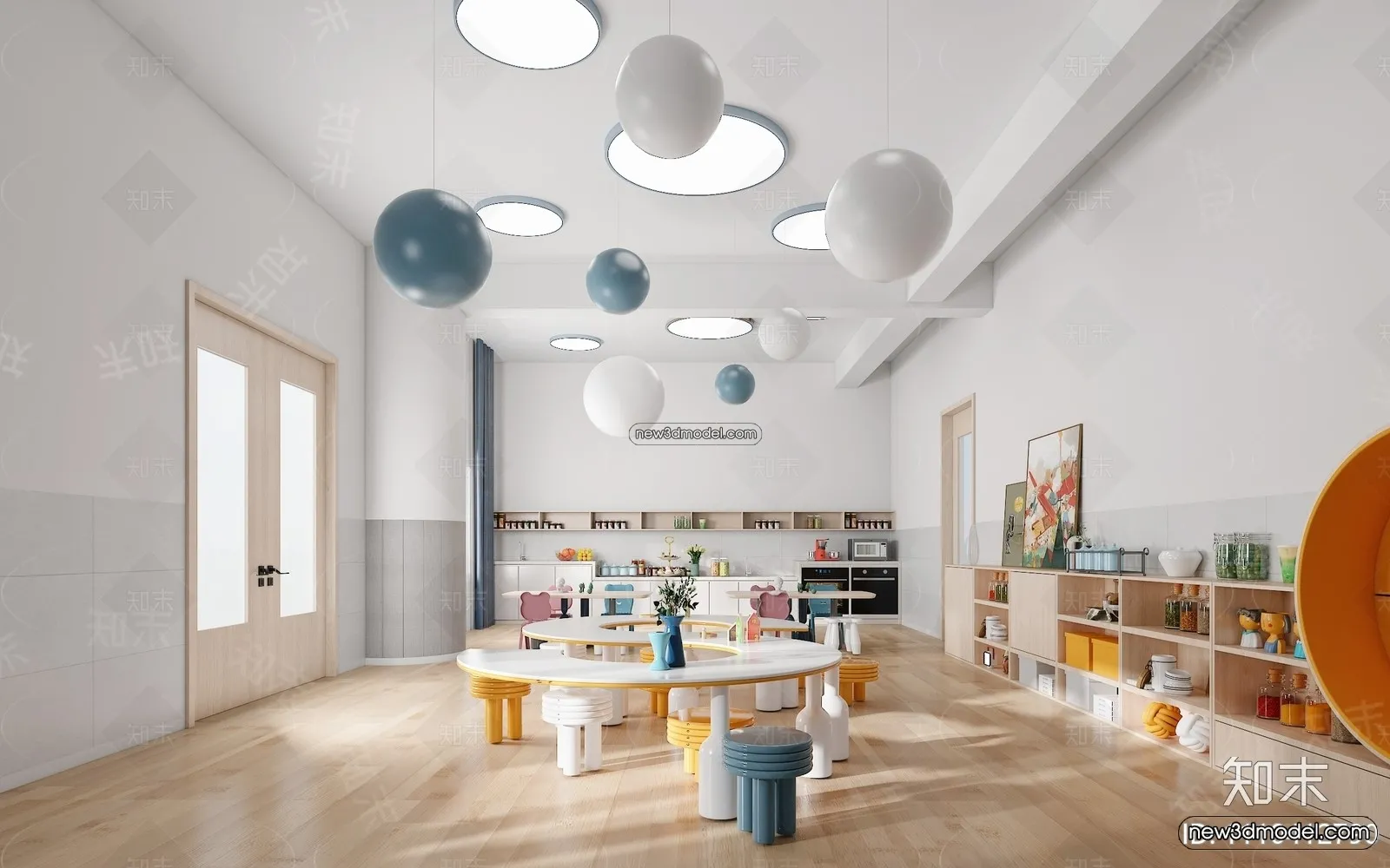 Interior 3D Model of Kindergarten – 3D Scene – 079 – VRAY