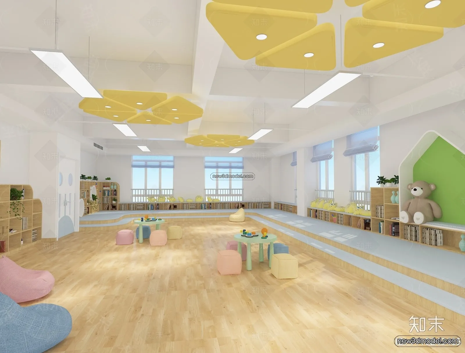 Interior 3D Model of Kindergarten – 3D Scene – 081 – VRAY
