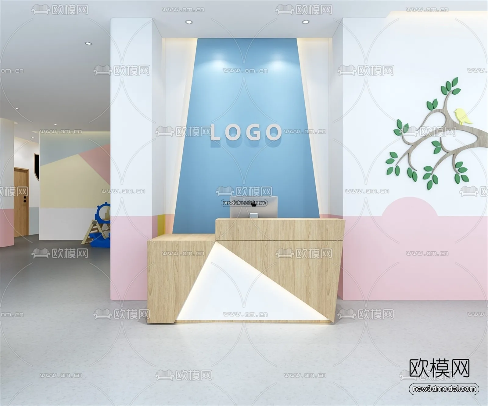 Interior 3D Model of Kindergarten – 3D Scene – 089 – VRAY