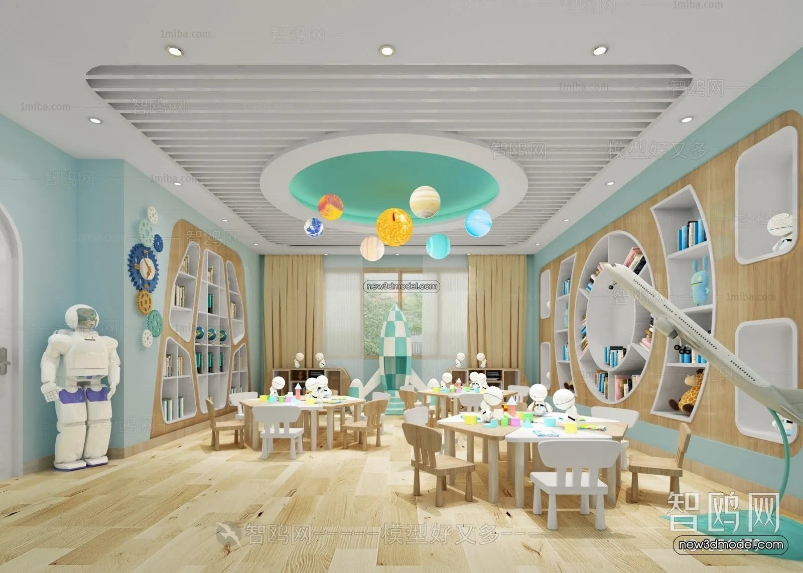Interior 3D Model of Kindergarten – 3D Scene – 092 – VRAY