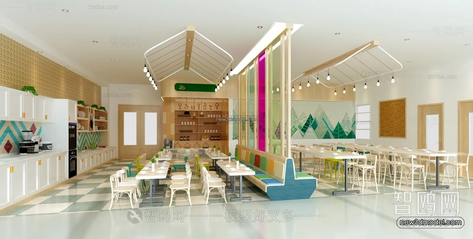 Interior 3D Model of Kindergarten – 3D Scene – 095 – VRAY