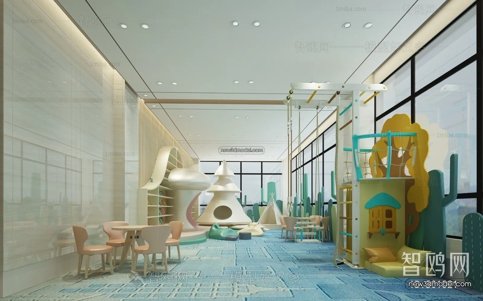 Interior 3D Model of Kindergarten – 3D Scene – 097 – VRAY