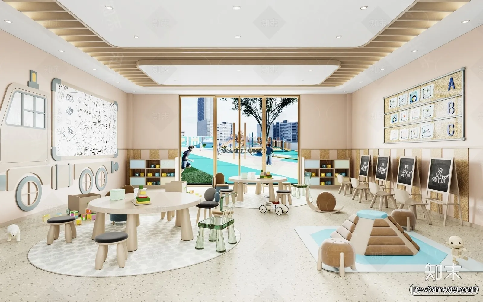 Interior 3D Model of Kindergarten – 3D Scene – 099 – VRAY