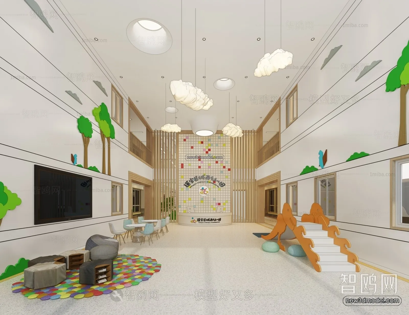 Interior 3D Model of Kindergarten – 3D Scene – 102 – VRAY