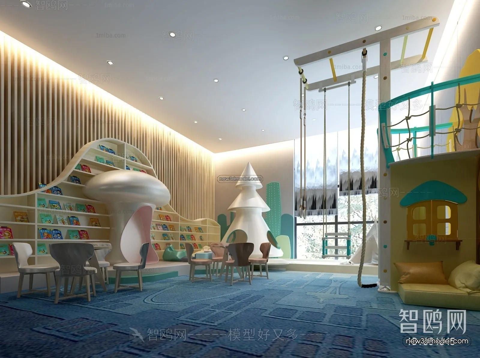 Interior 3D Model of Kindergarten – 3D Scene – 103 – VRAY
