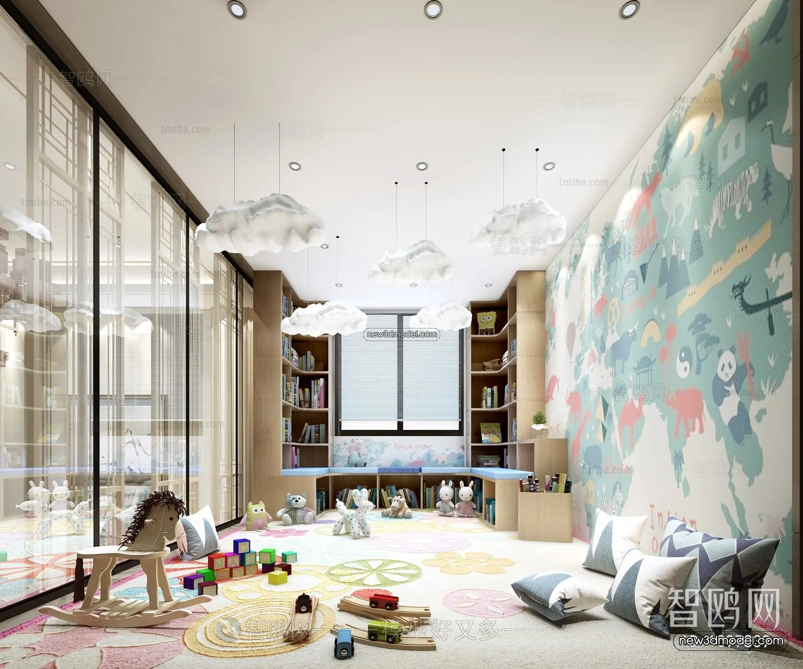 Interior 3D Model of Kindergarten – 3D Scene – 104 – VRAY