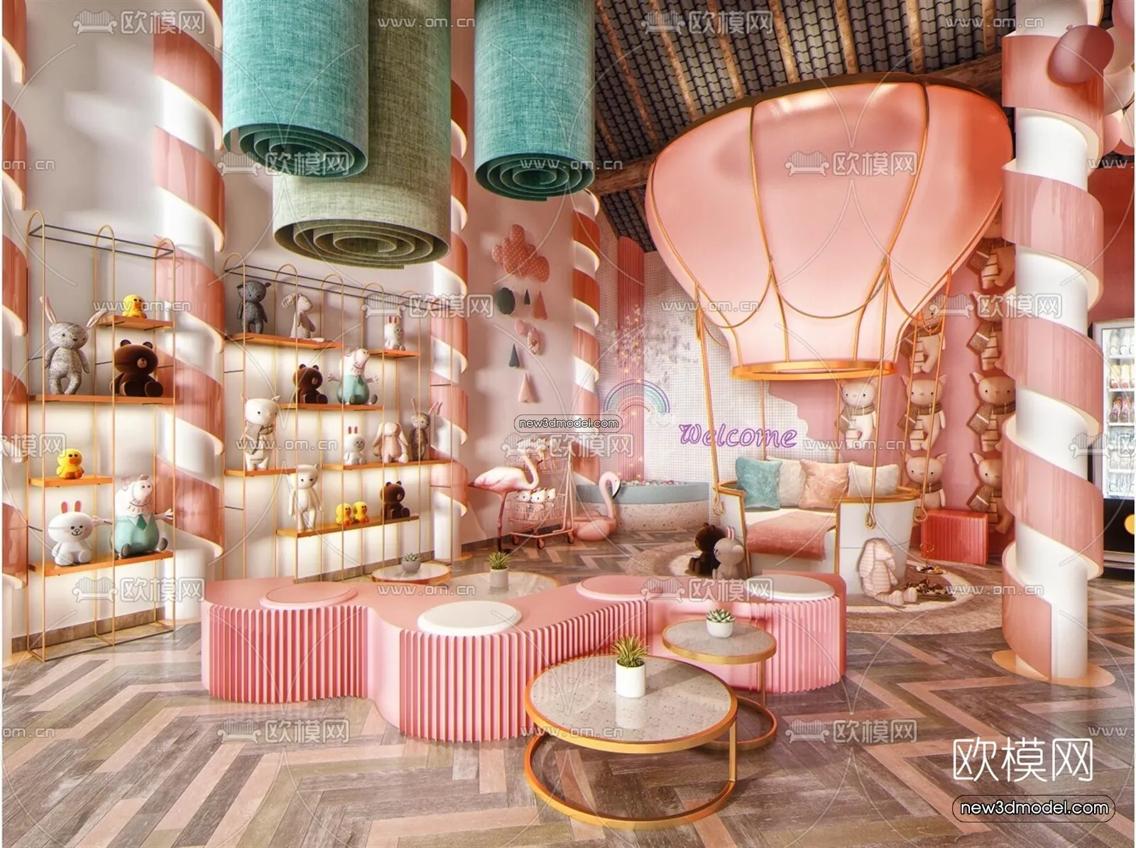 Interior 3D Model of Kindergarten – 3D Scene – 108 – VRAY